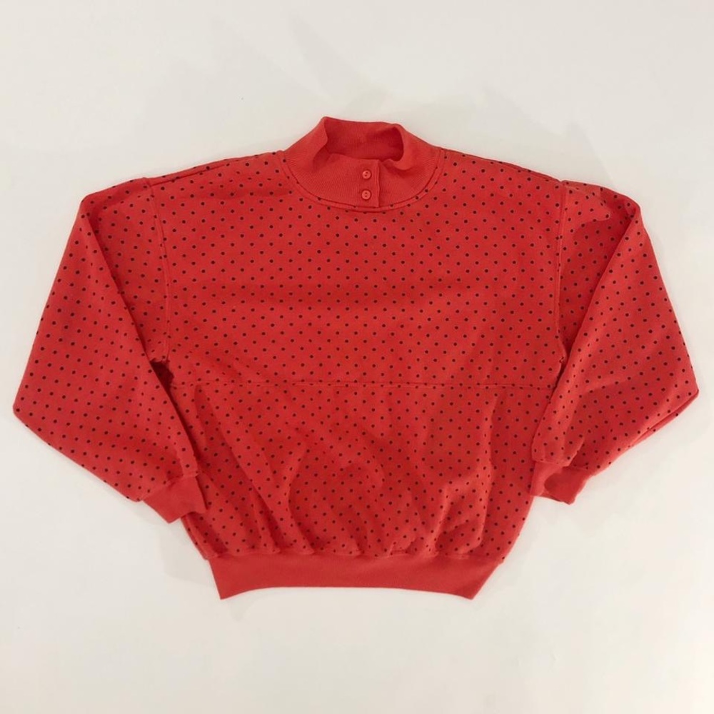 VTG 90s Polka Dot Mock Neck Sweater